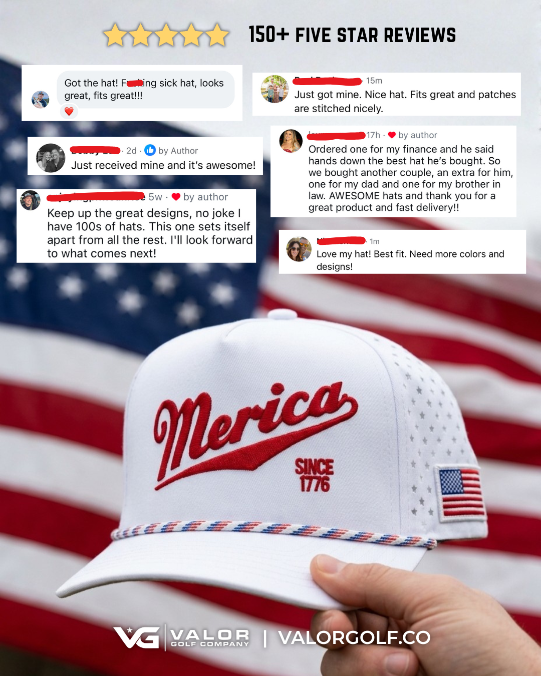 Merica Since 1776 Cursive Hat - (PRE-ORDER)