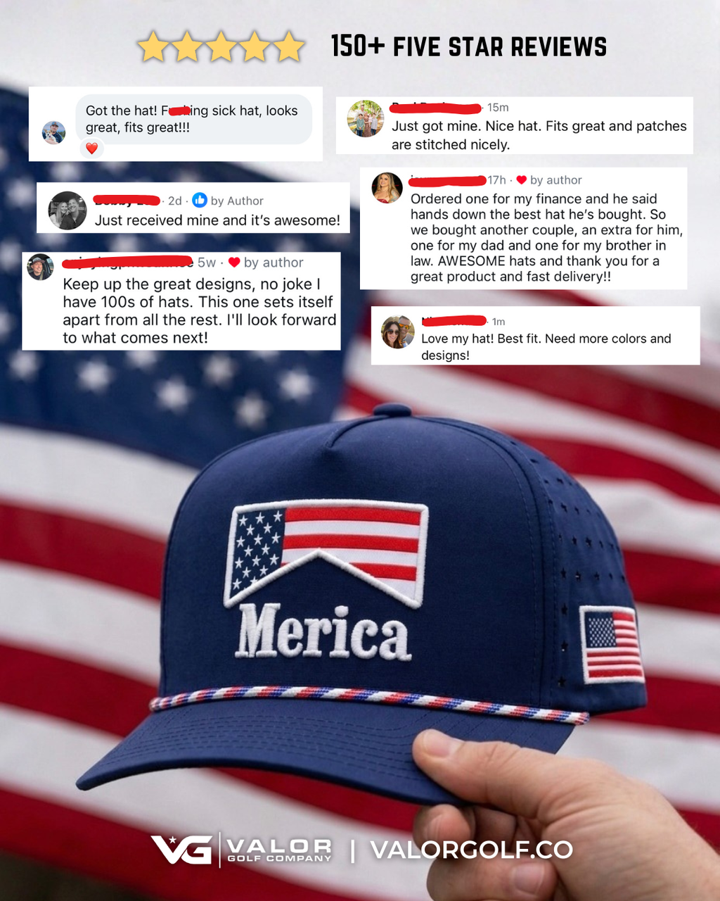 Old Glory Merica Banner Hat